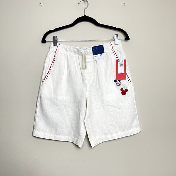 NWT Old Navy x Disney Mickey Mouse Linen-Blend Jogger Shorts Cruise Sz XL(14-16) - Picture 1 of 5